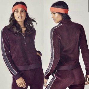 Fabletics Burgundy Britt Half-Zip Pullover in Burgundy L/XL
